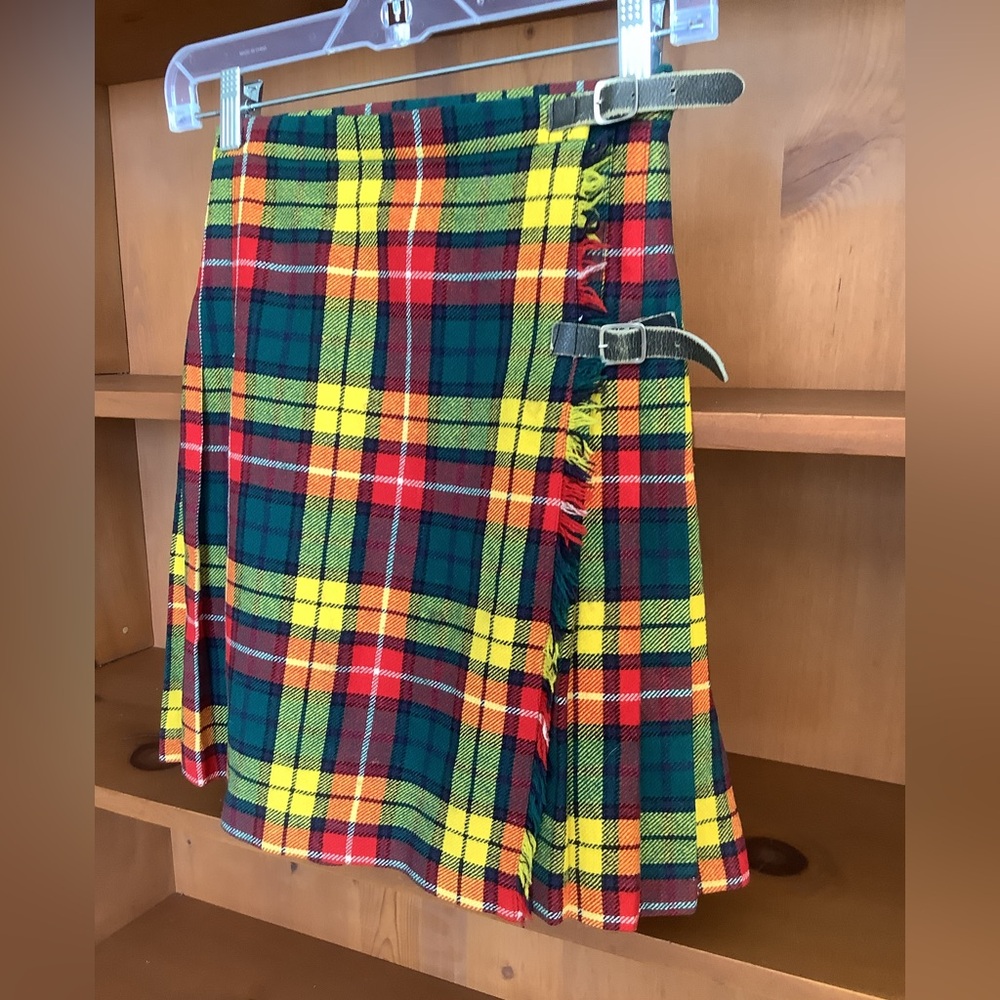 Vintage Laird Portch of Scotland Tartan Wrap Mini Skirt 100% Wool Size 6 - Picture 3 of 13